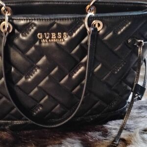 GUESS Black Quilted Women's Bag